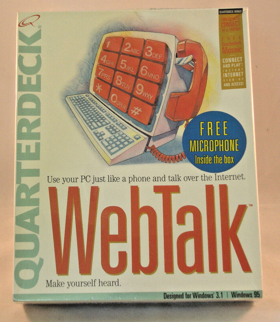WebTalk v1.0 For Windows 3.1 and 95 (1995) - Quarterdeck Corp - Factory Sealed