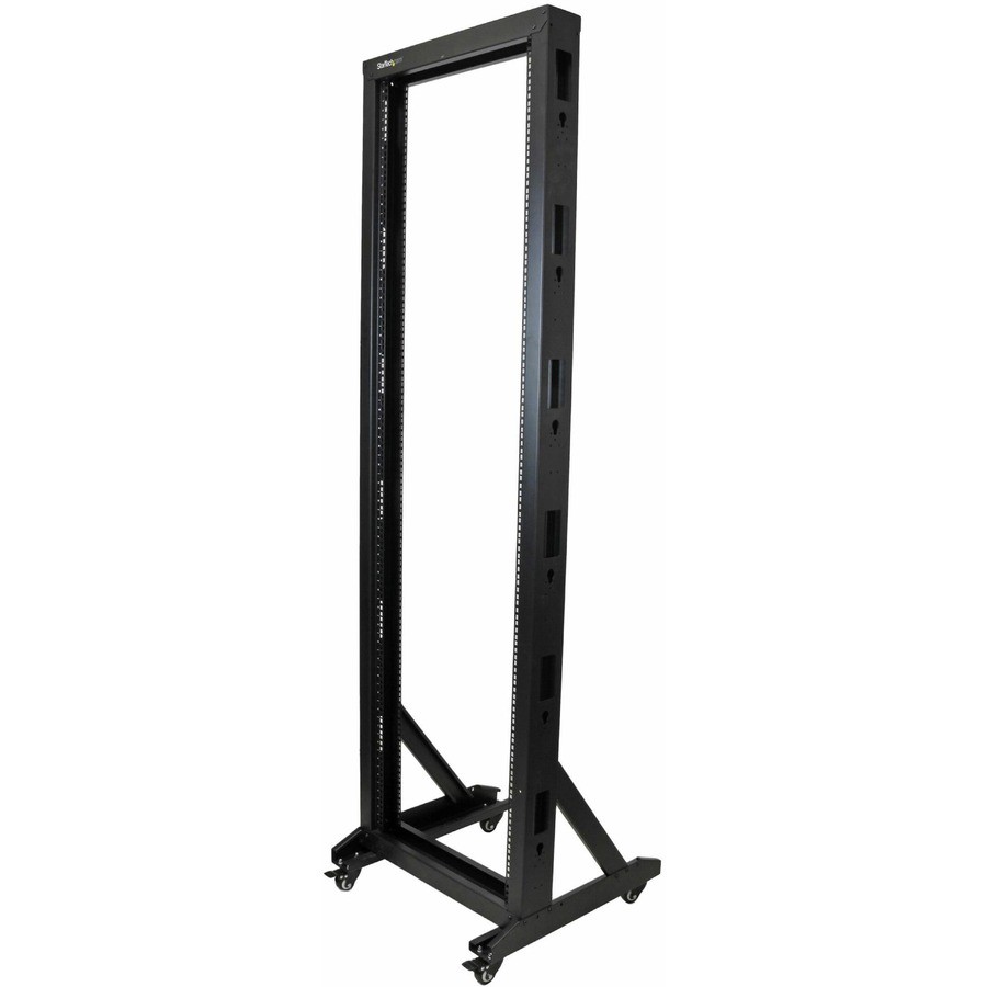StarTech 2-Post 42U Mobile Open Frame Server Rack, Two Post 19in Network Rack