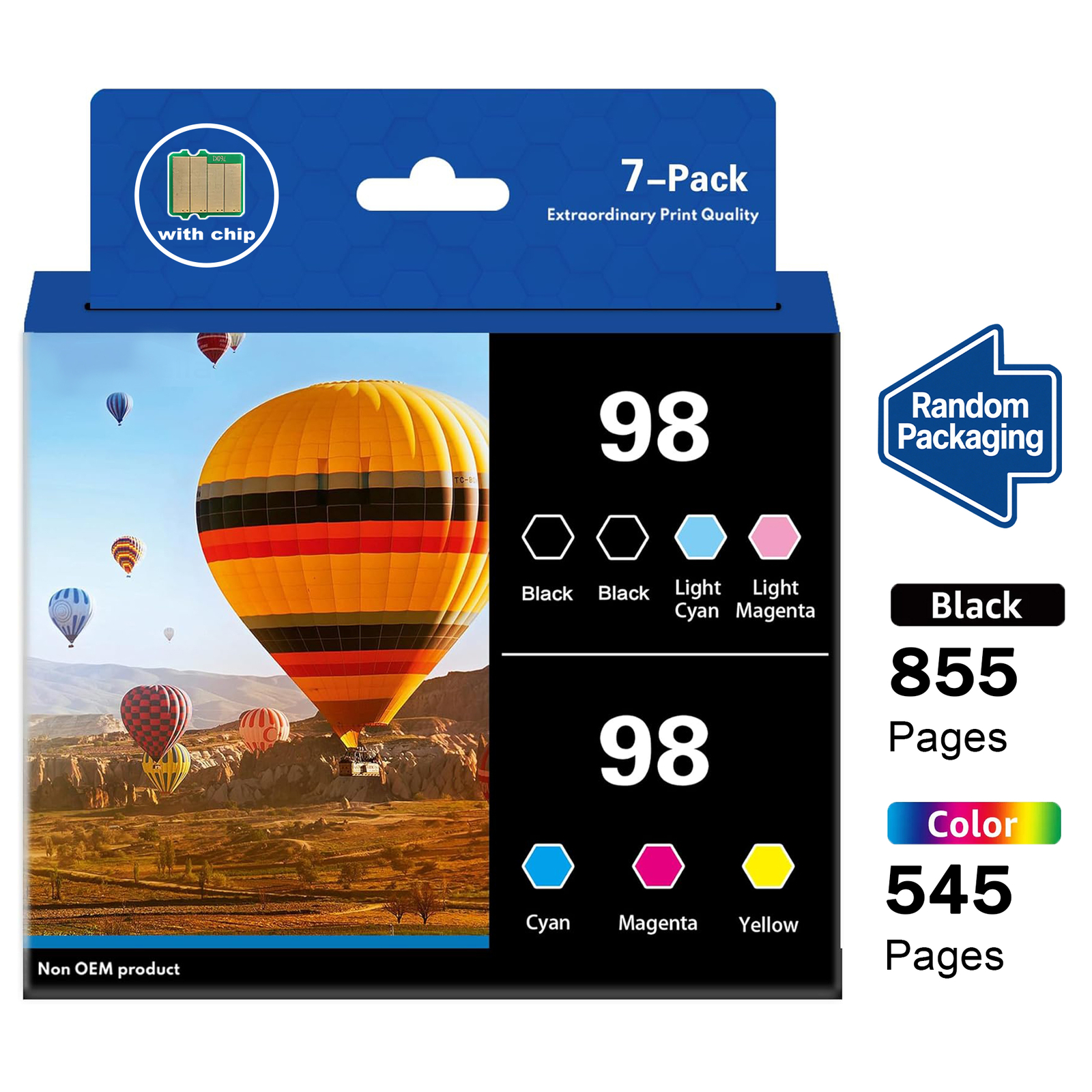 NEW 7PK 98 T098 Color Ink for Epson Artisan 710 725 800 810 700 837 730 835