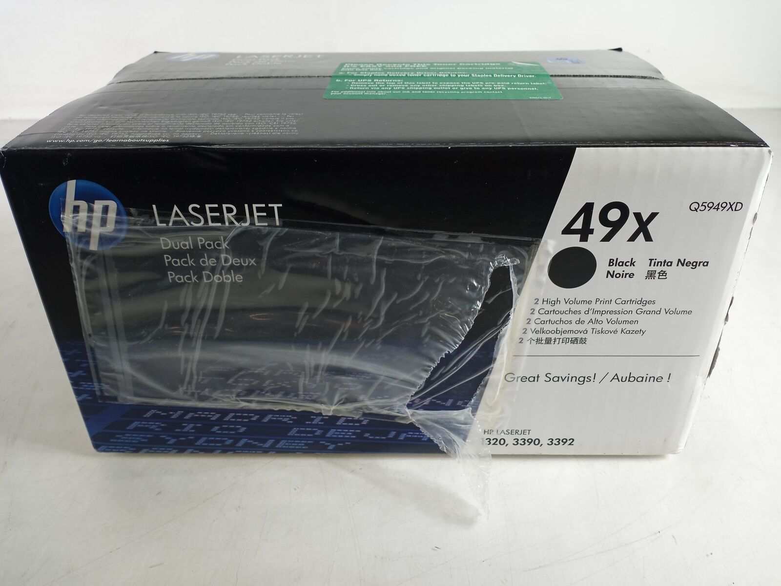 New HP Q5949XD 49X Black Toner Cartridge Dual Pack For LaserJet 1320, 3390, 3392