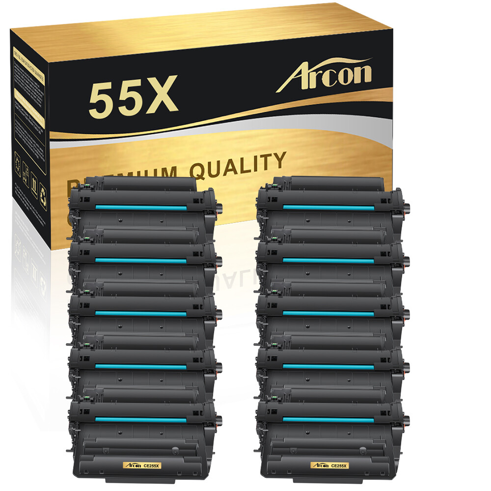 10PK CE255X 55X Toner Cartridge For HP LaserJet Enterprise 500 MFP M525dn M525f