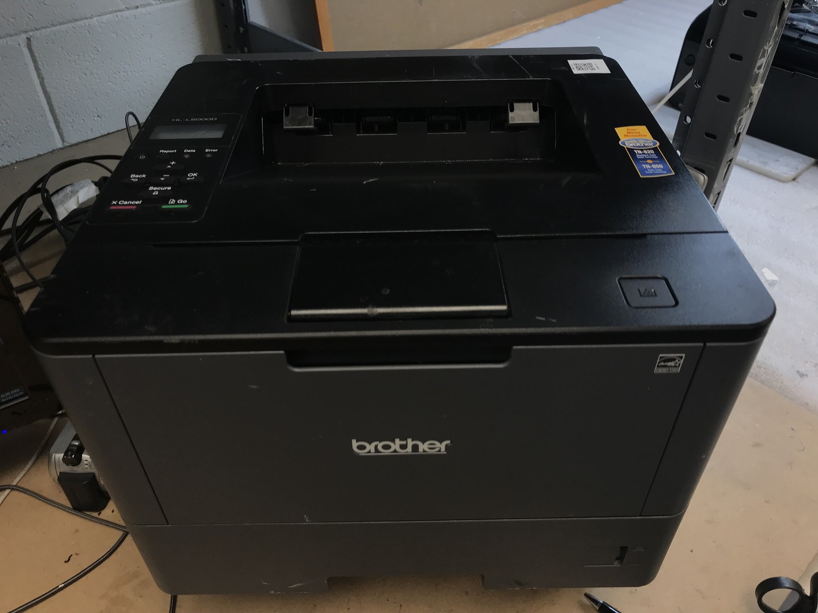 Brother Business Laser Printer HL-L5000D  2K Page Count No Toner