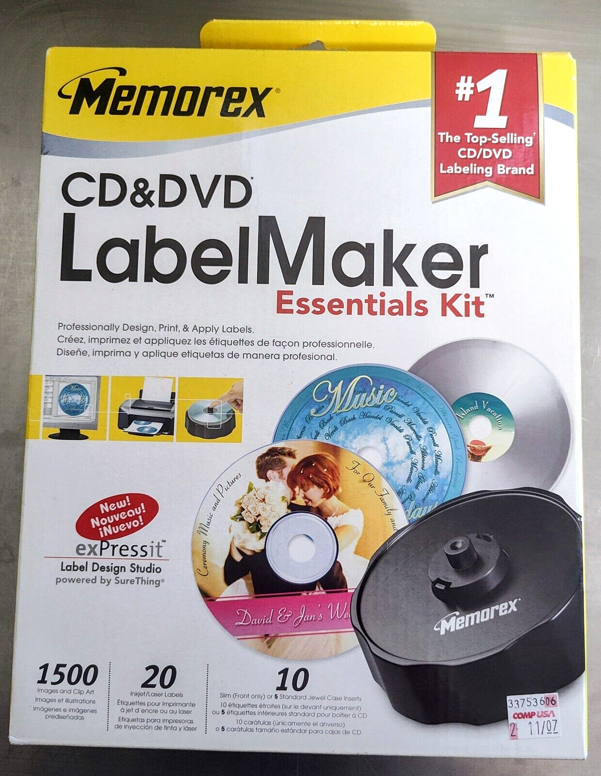 Memorex CD and DVD Label Maker Essentials Kit NIB Sealed 2005