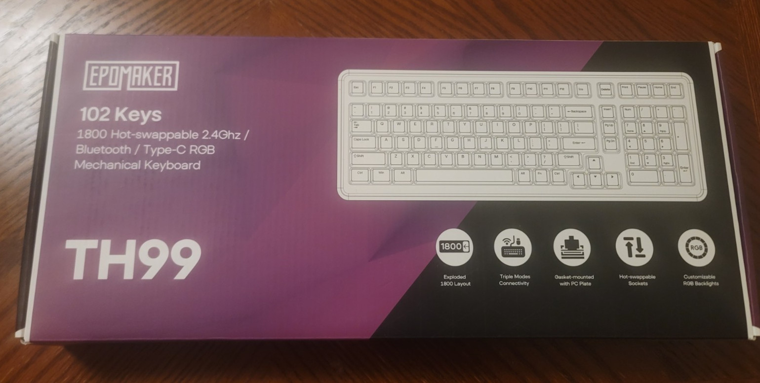 Ends 10/5 11AM PST EpoMaker TH99 Keyboard, Blue and White