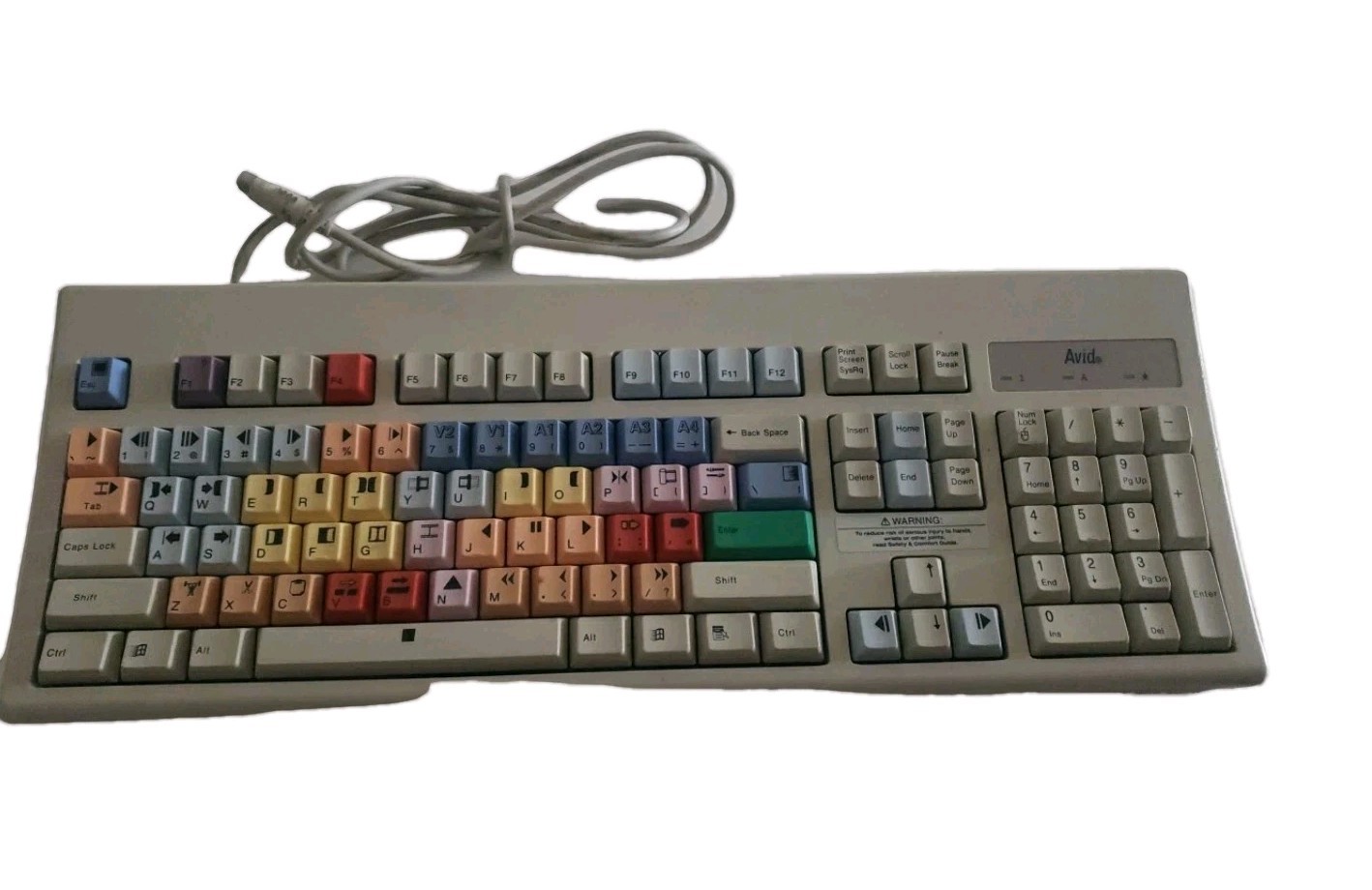 RARE Avid Media Composer Keycaps PS/2 PC Keyboard 