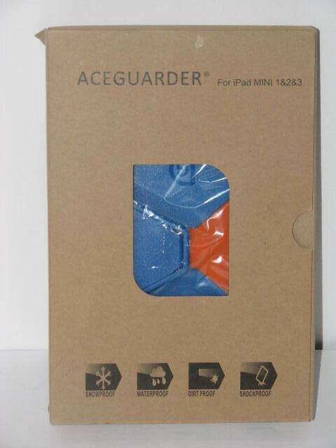 Kids Shockproof AceGuarder Case Stand for iPad Mini 1&2&3 Orange & Blue