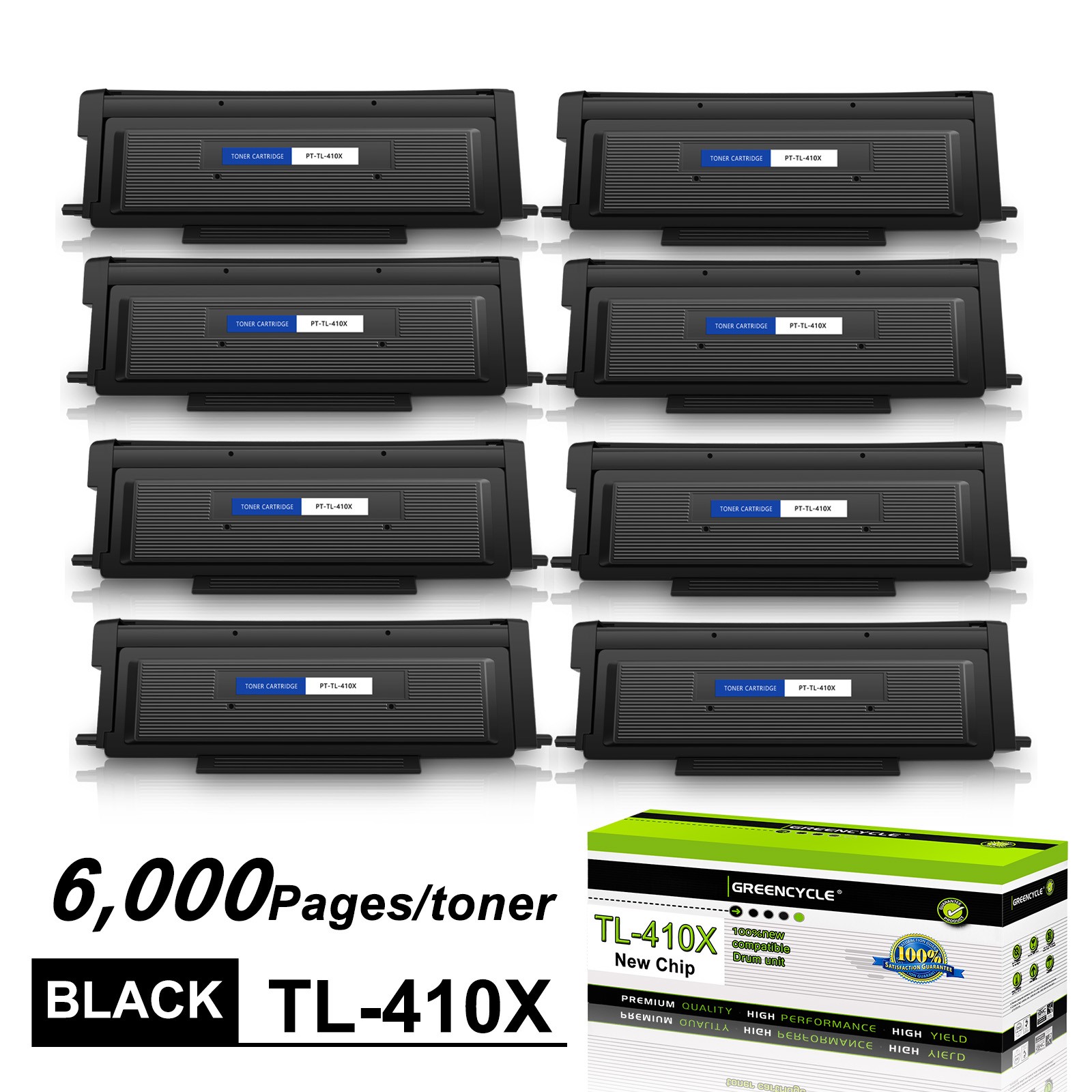 8PK High Yeild TL-410X Toner Cartridge Fit For Pantum M7200FDW M6802FDW M7102DN