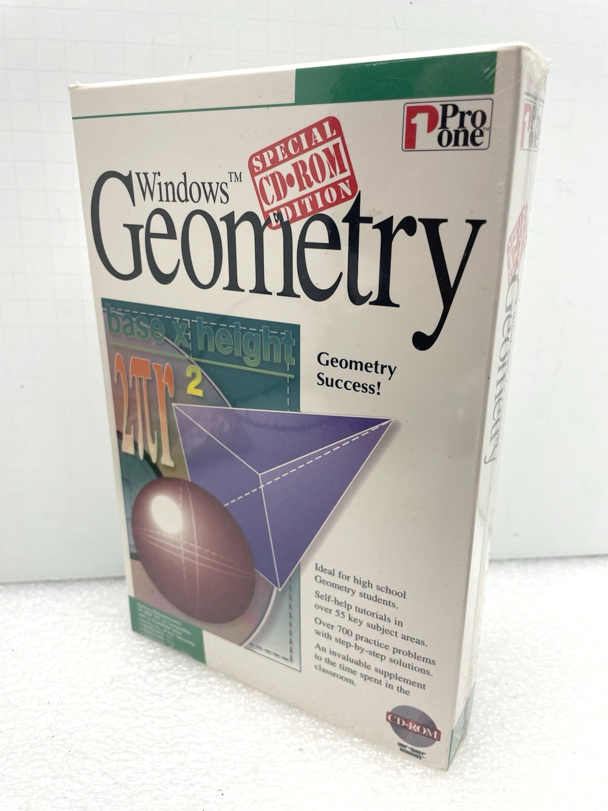 NEW SEALED PRO ONE GEOMETRY WINDOWS CD-ROM IBM TANDY