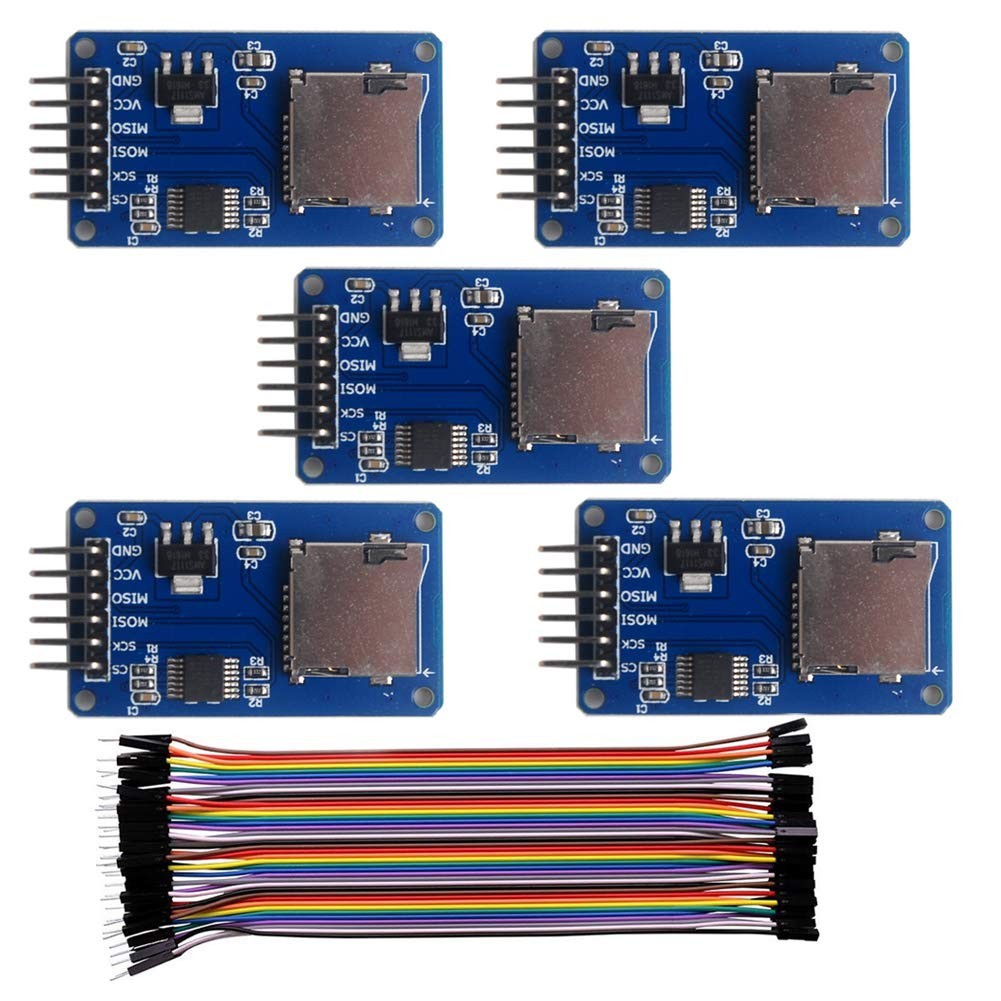 Geekstory 5 PCS Micro SD Card Module Mini TF Adapter with Memory... 