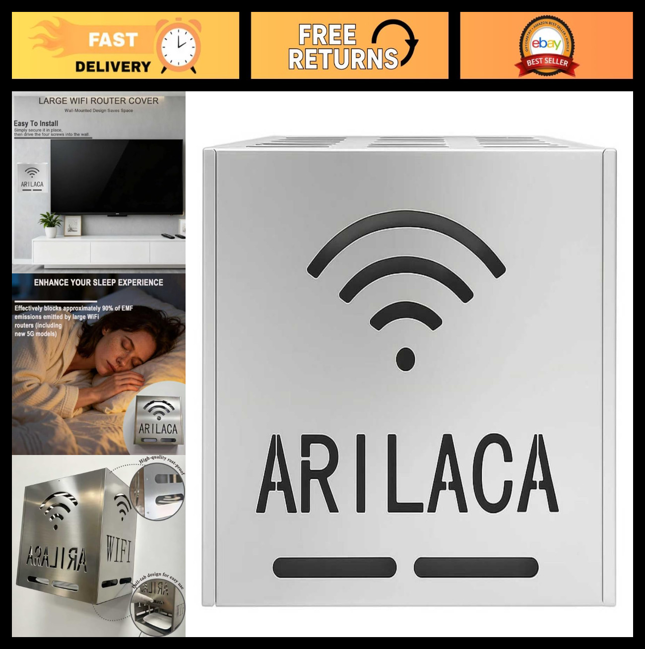 Large WiFi Router Cover EMF Blocker Shield Faraday Cage 5G Protection