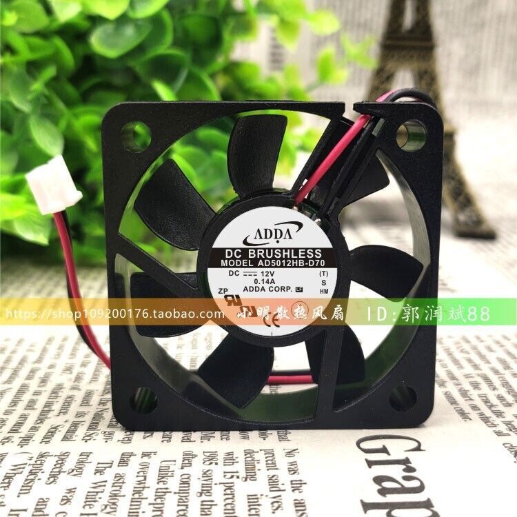 Adda Ad5012hb-d70 5015 5cm Double Ball Dc Fan 12v 0.14a