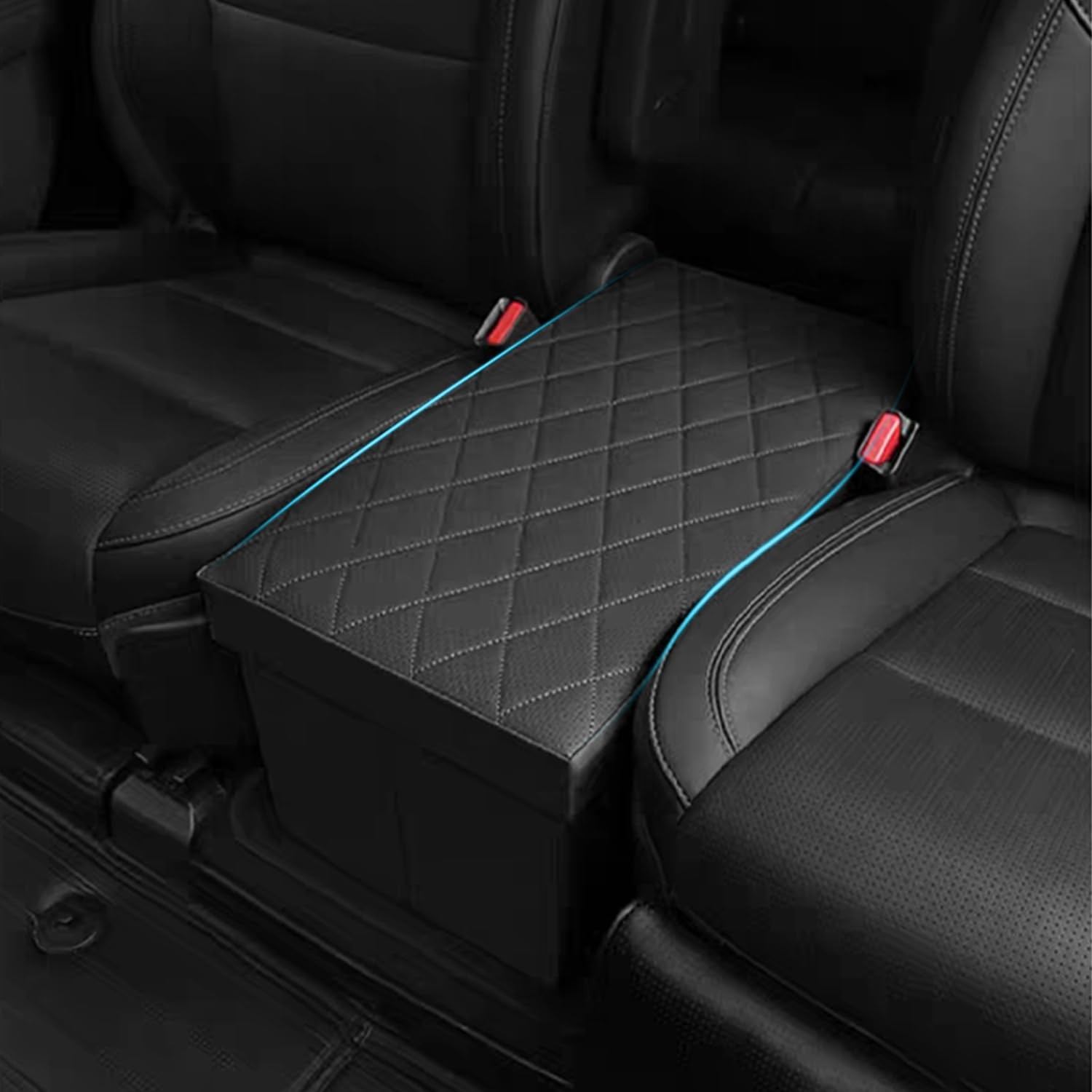 Seat Aisle Storage Box for Ford Explorer 6-Passenger Models (Black)