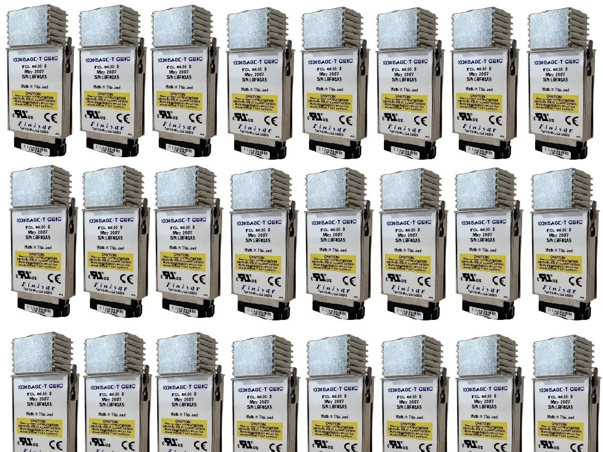 80 Finisar 1000BASE-T Copper GBIC Transceivers FCM-8520-3 / 8521-3