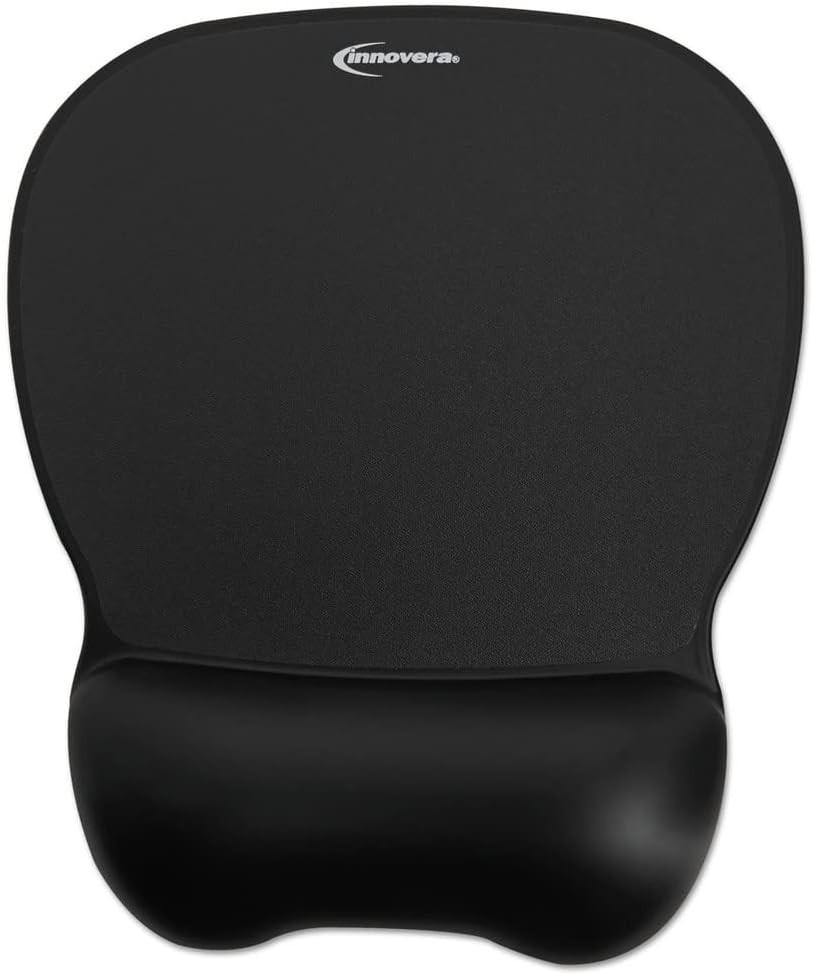Innovera Softskin Gel Mouse Pad with Wrist Rest IVR-51450, Black