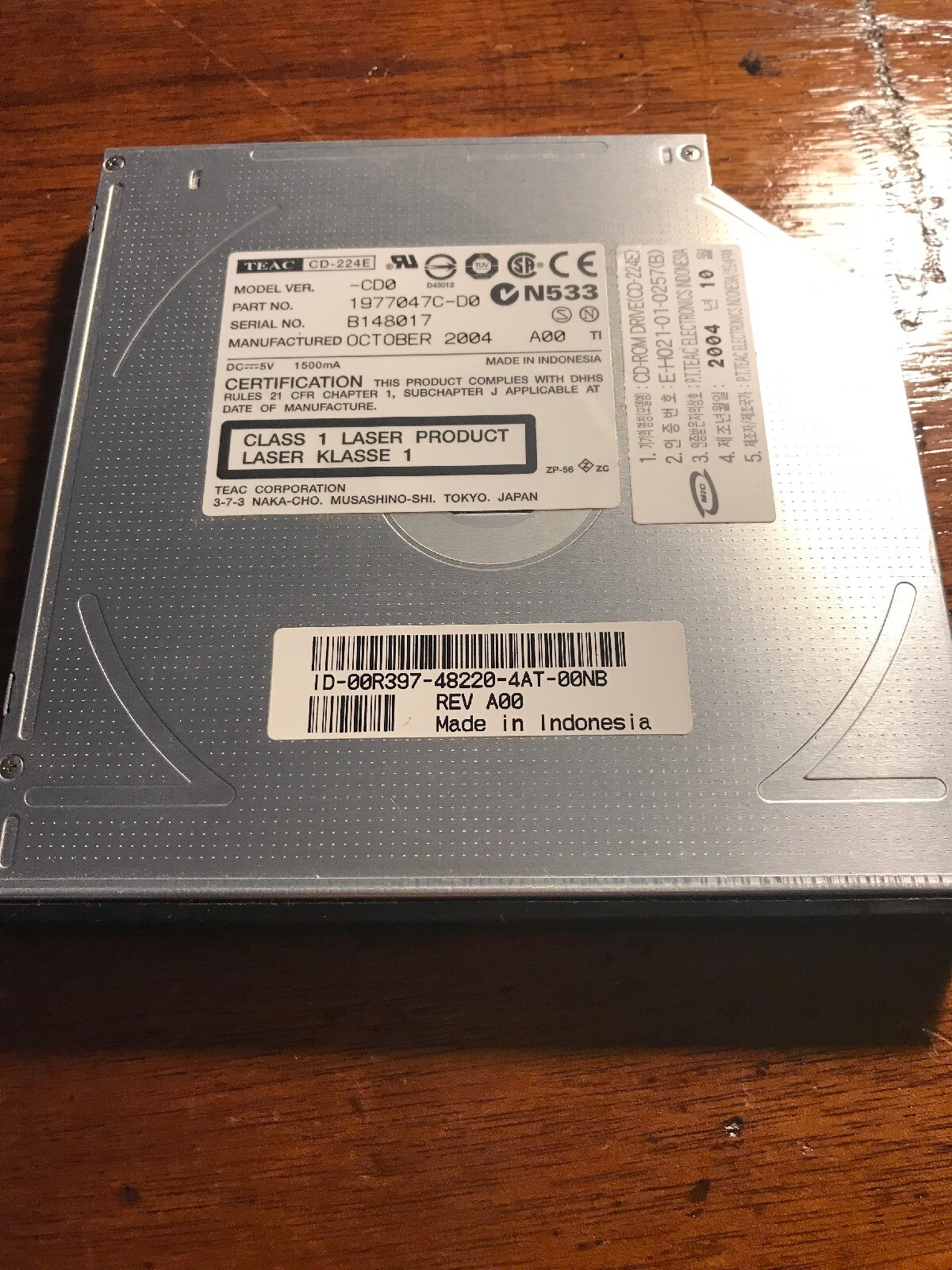 Teac CD-224E IDE CD-ROM DRIVE 1977047C-D0