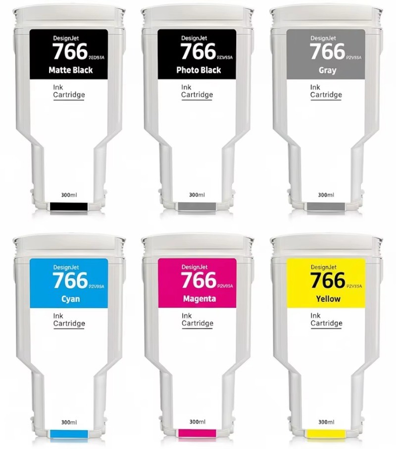 766F 6*300ml Compatible Ink Cartridge for HP DesignJet XL 3600 3600dr (US)