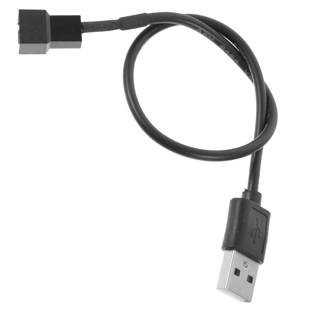 Reusable USB to 3 Pin Fan Cable Power Adapter Cord for Computer Fans