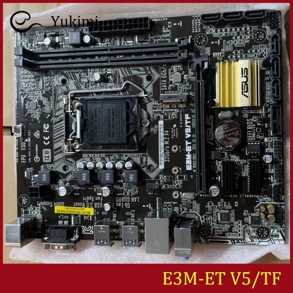 FOR ASUS E3M-ET V5/TF DDR4*2 LGA 1151 32GB Intel Micro ATX Ｍotherboard Test OK