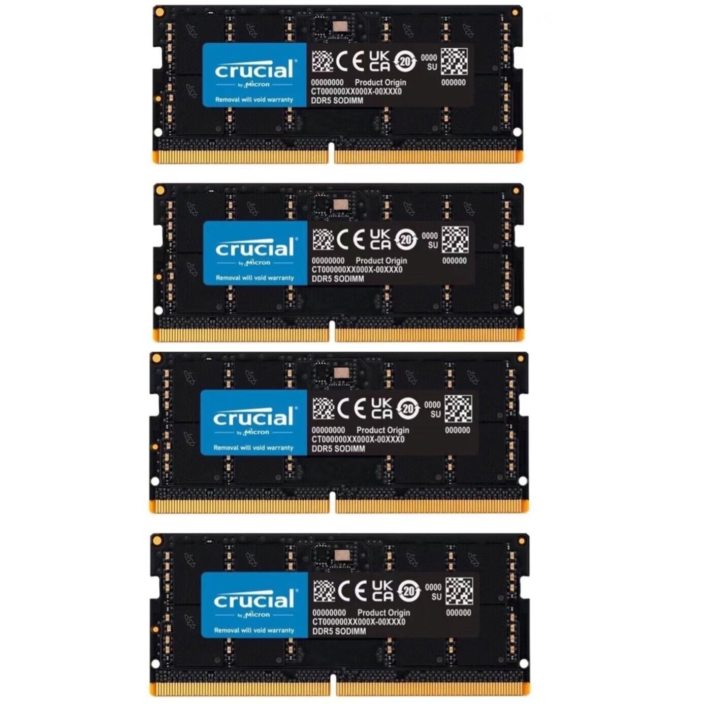Crucial 128GB (2X 32GB ) DDR5 5600MHZ PC5-44800 SODIMM Memory Ram CT32G56C46S5