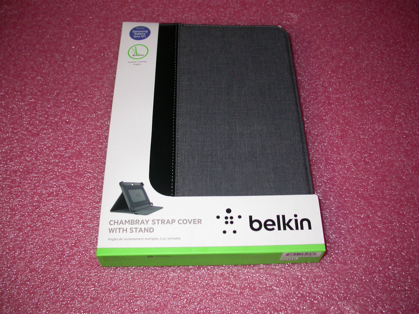 Belkin F7P075TTC00-TL Cover w/Stand for Samsung Galaxy Note 10.1 (2012) Gray NEW