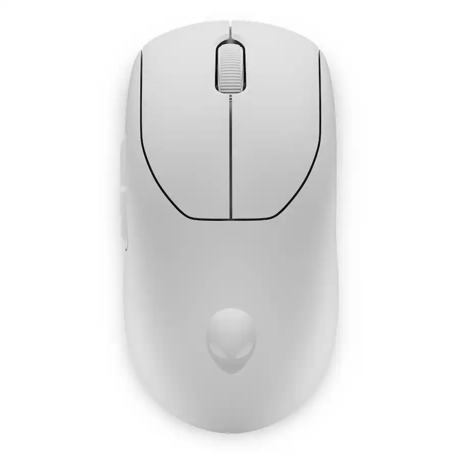 Alienware - Pro Wireless Optical Gaming Ambidextrous Mouse - Wired - Lunar Light