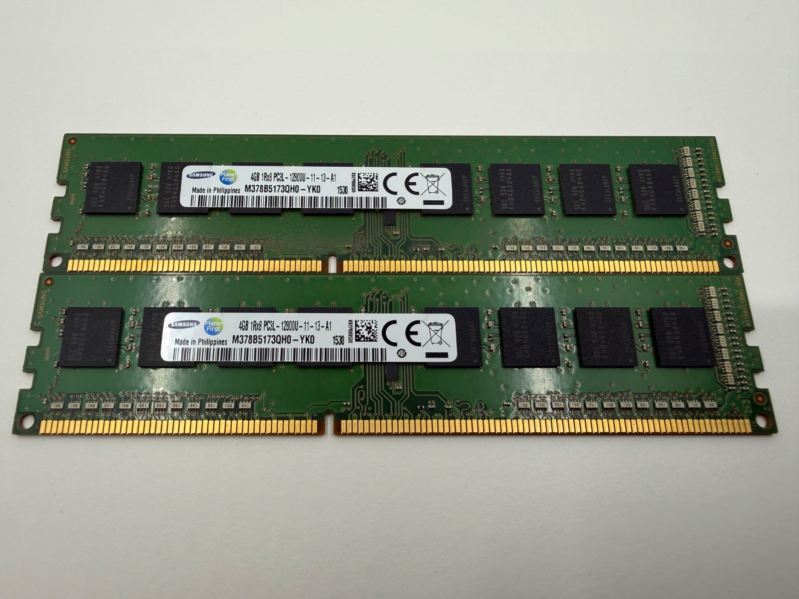 Samsung 8GB (2x4GB) DDR3L 1600 PC3L-12800U Desktop RAM M378B5173QH0-YK0 1.35V