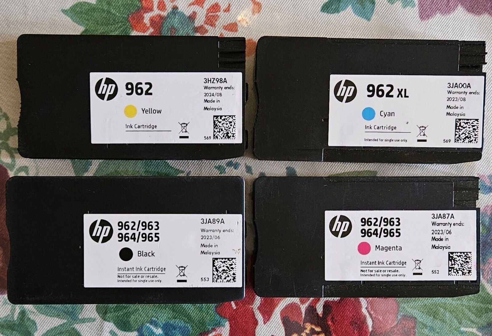 Genuine HP 962 4-PACK (Black, Cyan XL, Magenta, Yellow) 