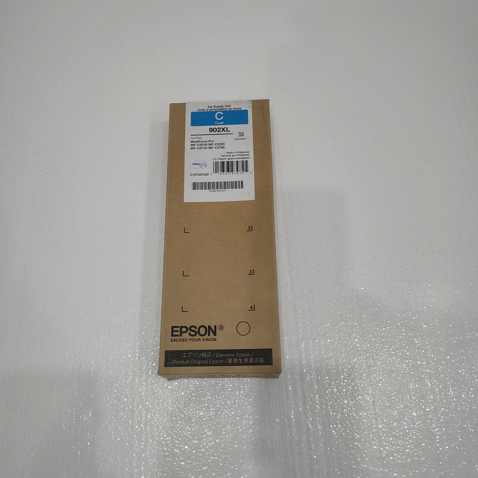 Genuine Epson Ink 902XL CYAN WorkForce Pro WF-C5210 C5290 C5790 Exp. 04/2030