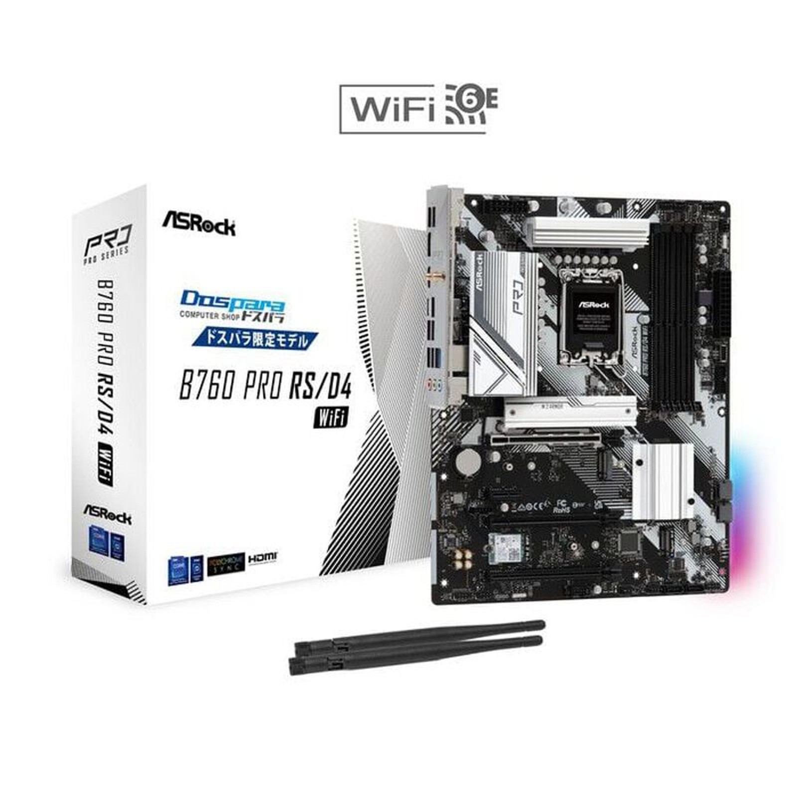 ASRock B760 Pro RS/D4 WiFi ATX Motherboard LGA1700 DDR4 WiFi 6E BT 5.3 2.5G