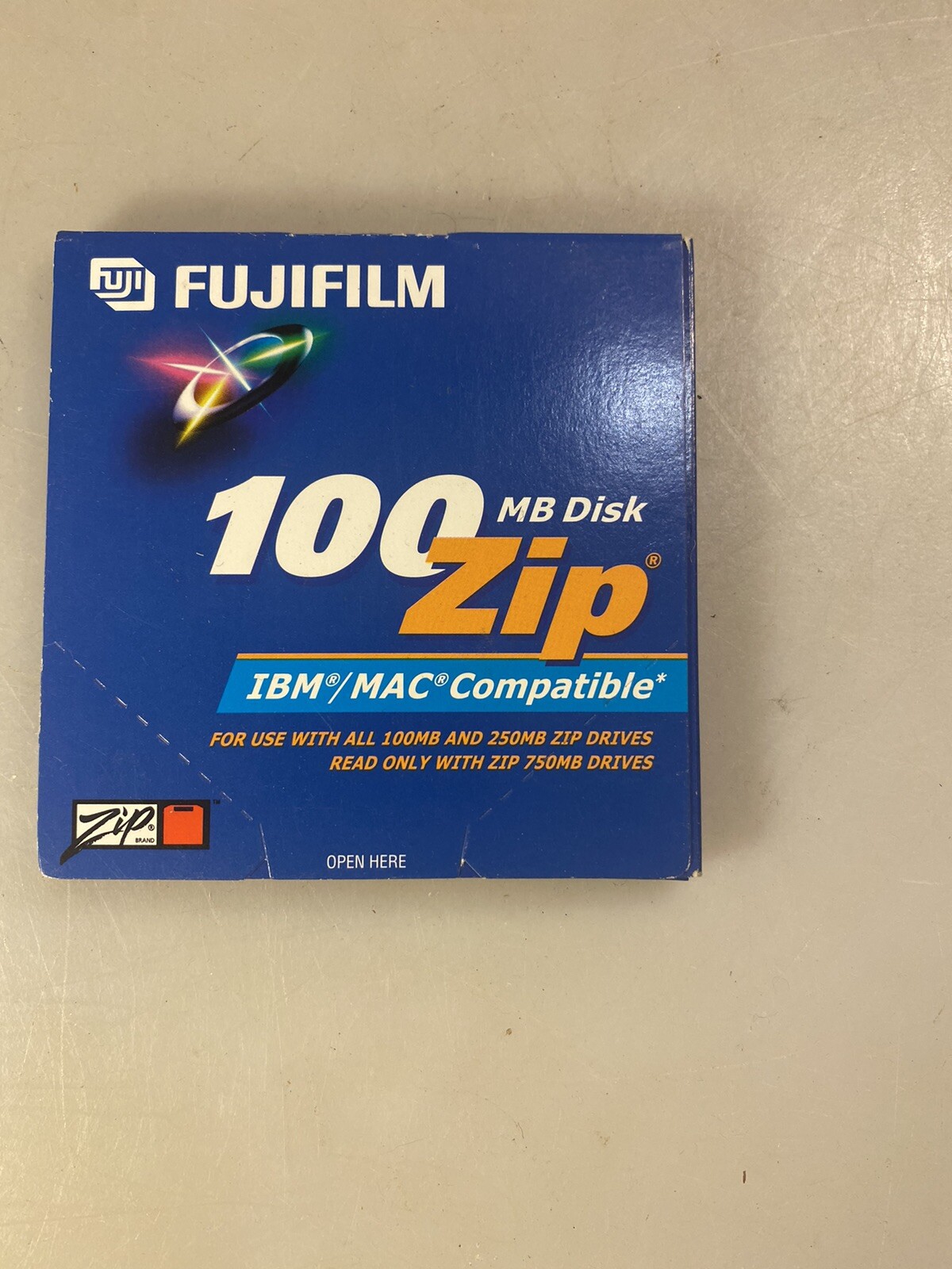 Fujifilm 100 MB Zip Disk Disc, IBM Formatted, New 