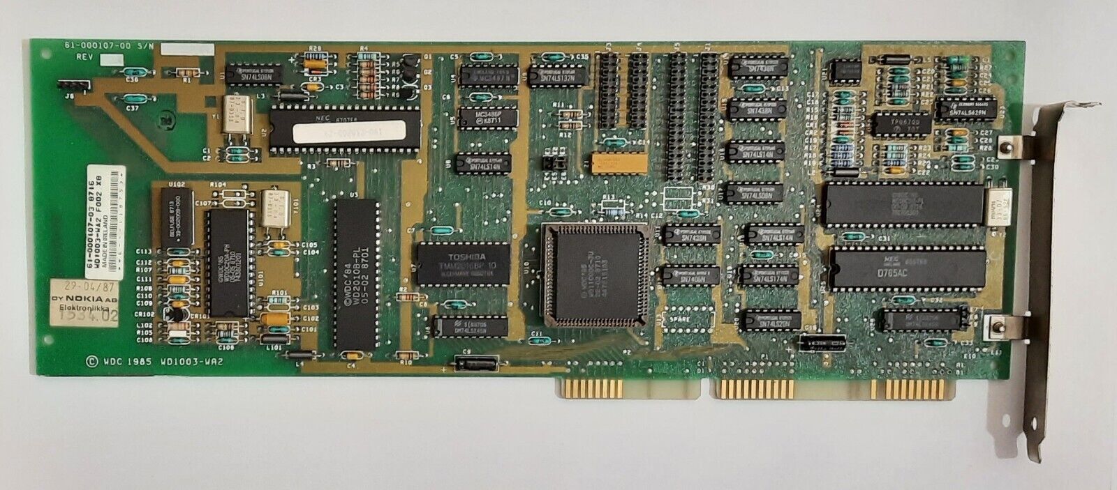 Western Digital WD1003-WA2 ISA MFM Floppy Controller (Retro, 1987)