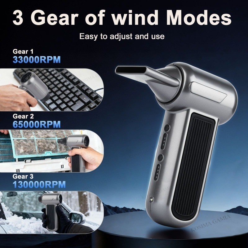 Electric Air Duster Super Power Turbo Fan for Outdoor and Car