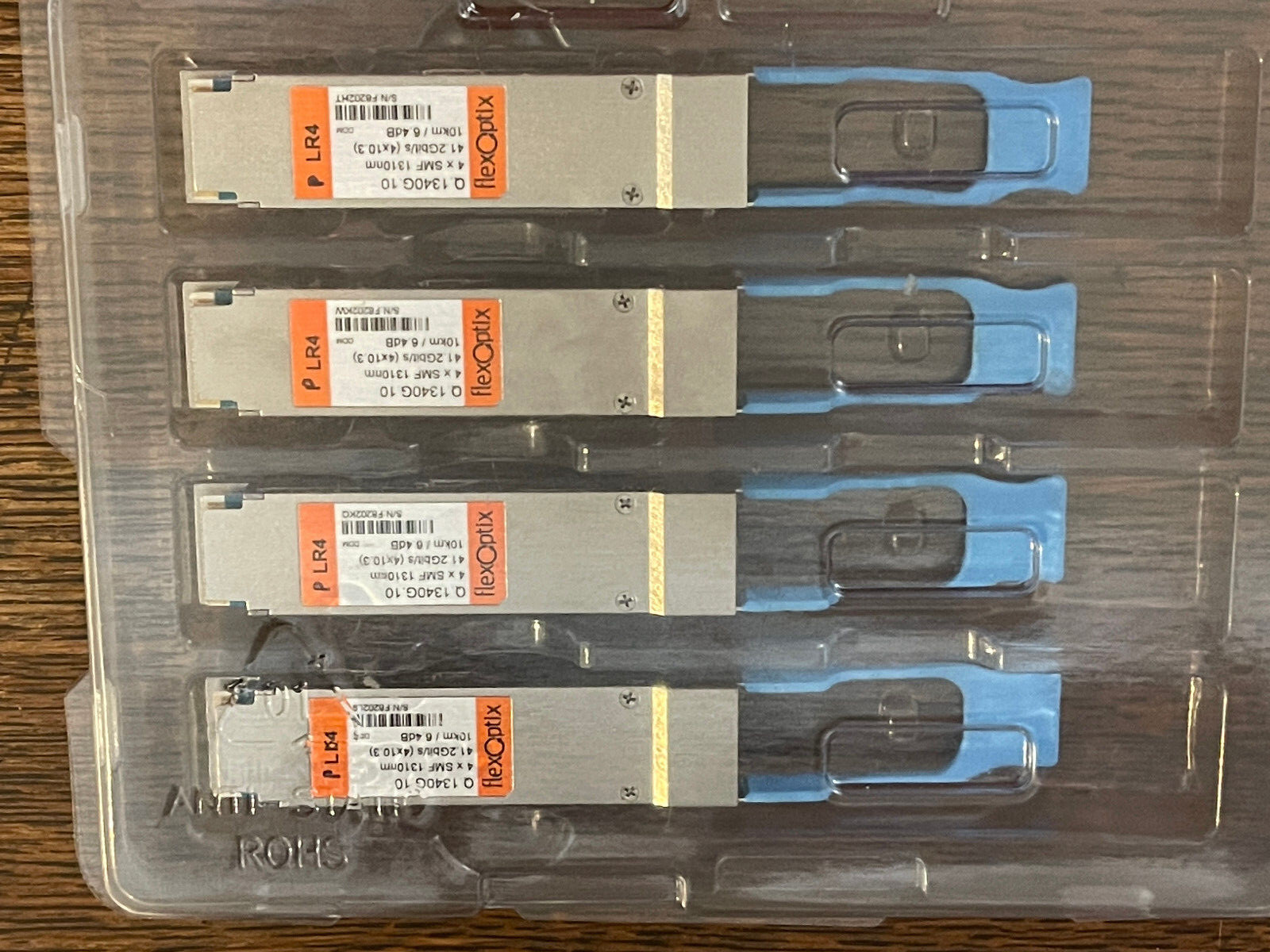 FLEXOPTIX Q.1340G.10 Universal QSFP Transceivers PLR4 Brand New