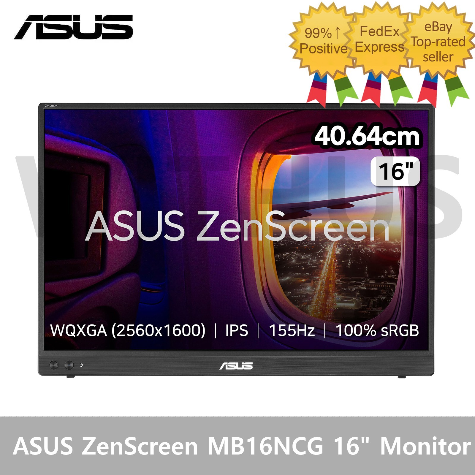 ASUS ZenScreen MB16NCG 16" Portable Monitor 2560x1600 IPS 155Hz HDR10
