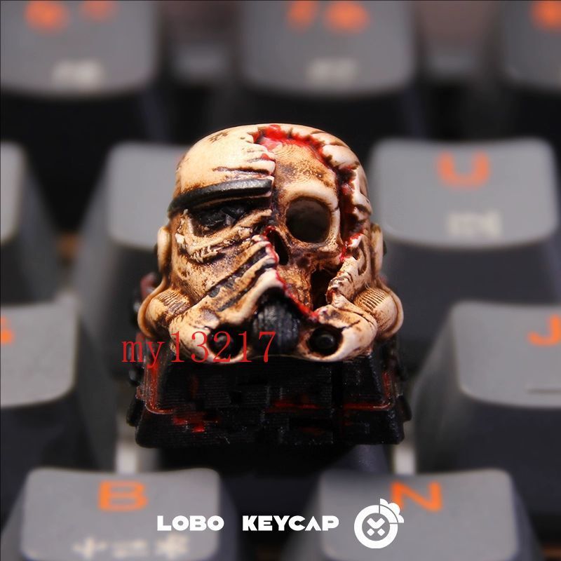 Star Wars Stormtrooper Skull Handmade Resin Keycap Gaming Keyboard Accessory