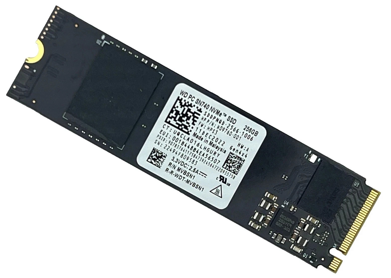 Western Digital PC SN740 256GB M.2 2280 NVMe Internal SSD (SDDPNQD-256G)
