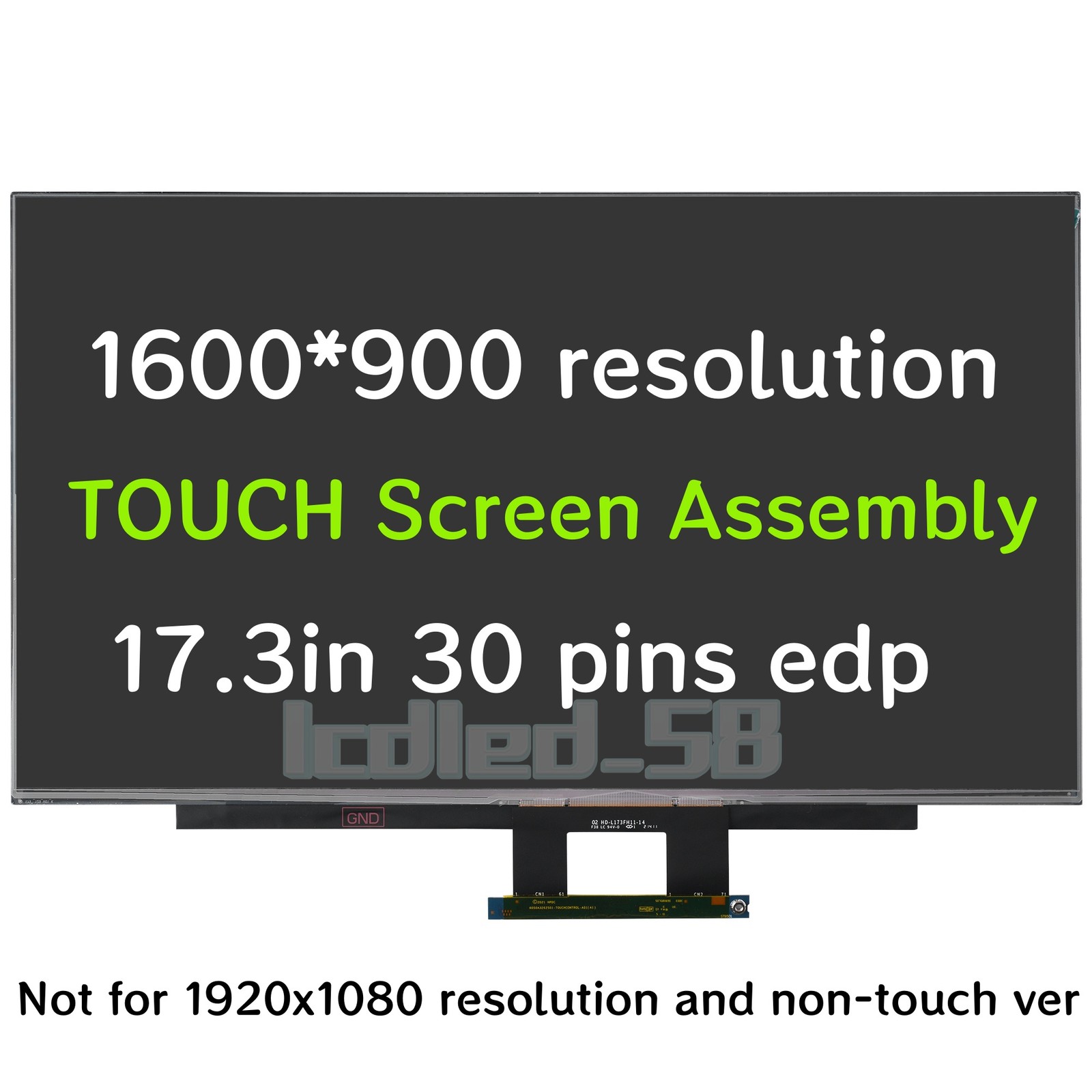 LCD 17.3" HD Touch For HP 17-CP0035CL 17-CP0047NR 17-CP0048NR Screen Replacement