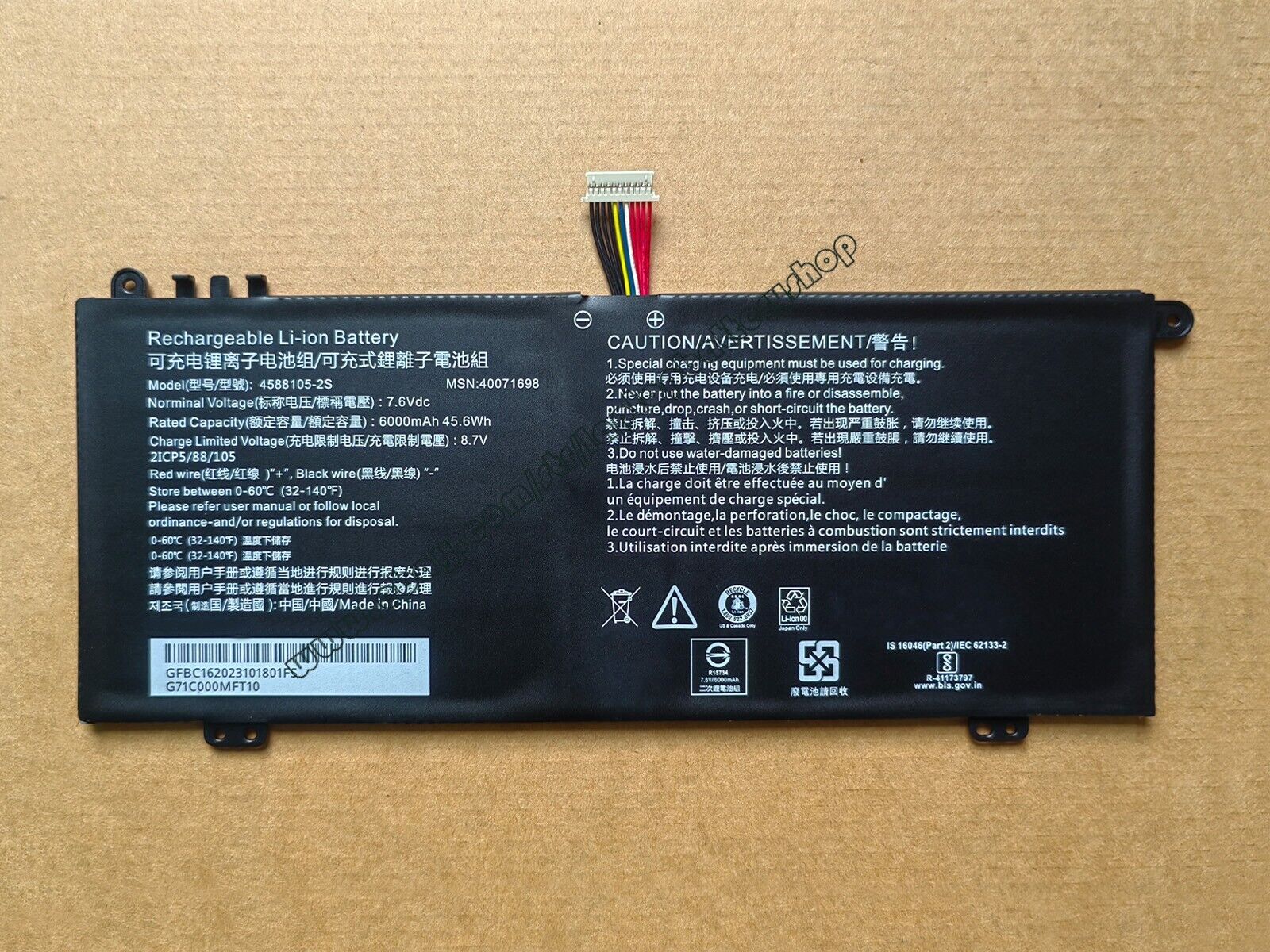4588105-2S Battery For Toshiba Dynabook satellite pro C50-H-103 C50-H-108 112
