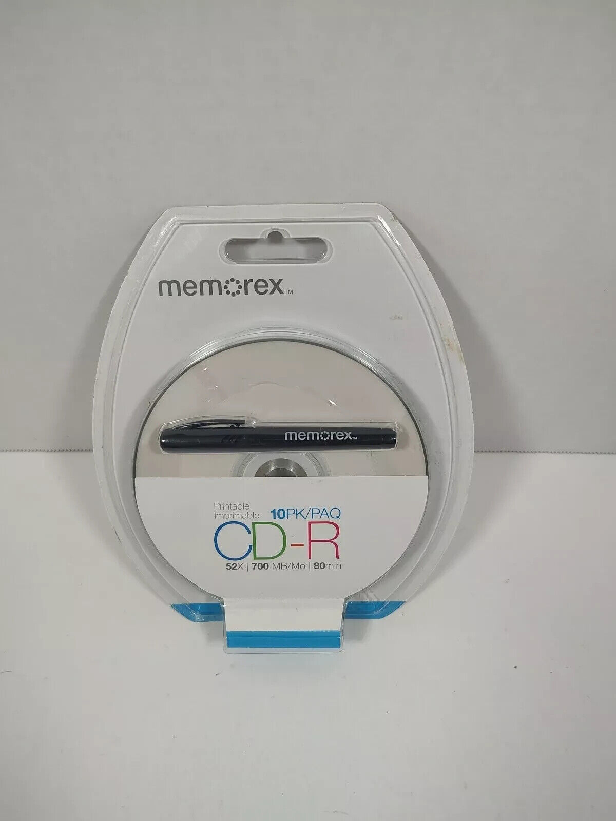 NEW SEALED Memorex 10 PK Printable CD-R CDR 52X 700MB 80 MIN + Bonus Marker