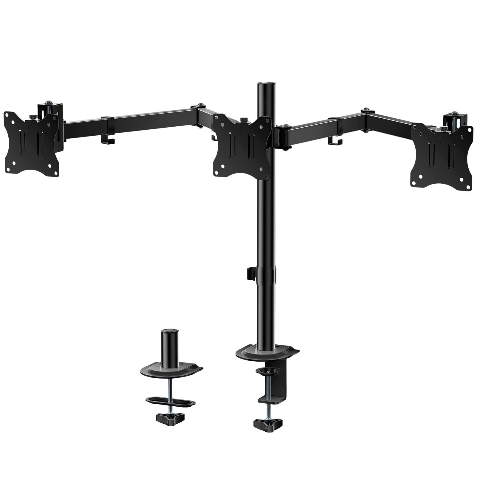 WALI Triple Monitor Desk Mount Heavy Duty Stand for 27" Screens M003SN Black