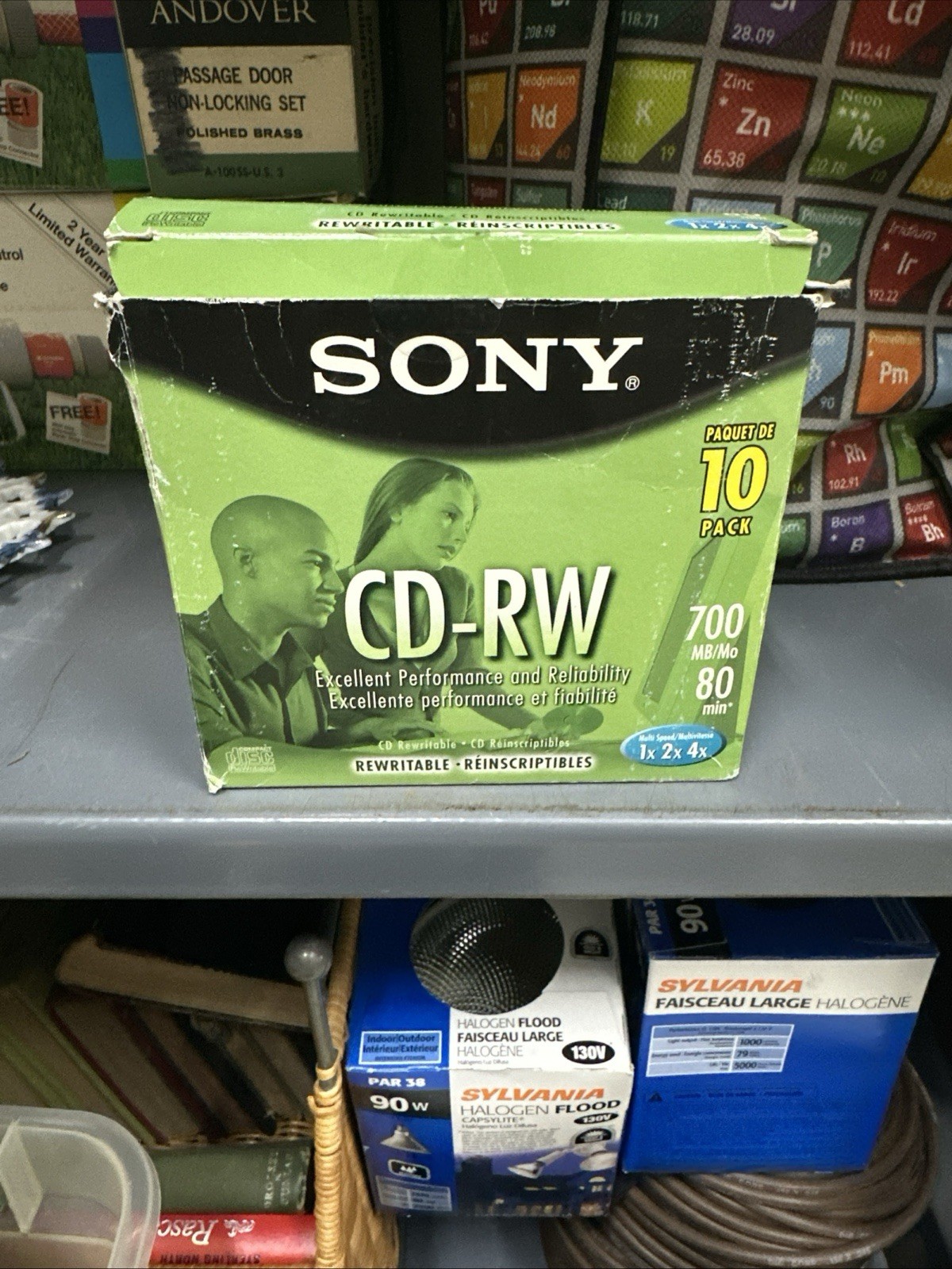 Sony CD - RW Blank Discs 700MB 80 Min Open Box with 8 Unused Discs