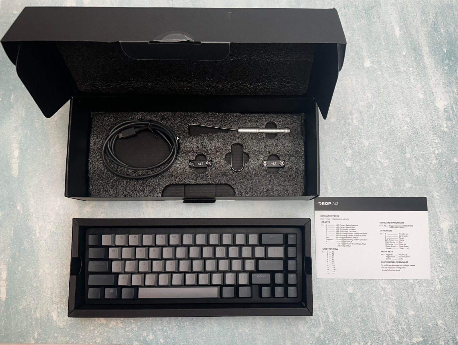 Drop Alt Mechanical Keyboard 67 Keys - Black - Halo True Switches MDX-31827-9