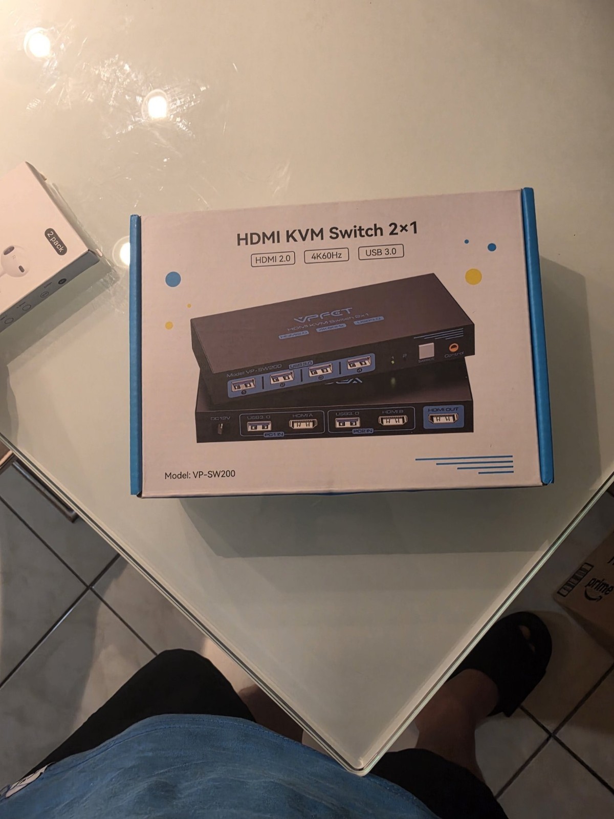 HDMI KVM Switch 2x1 - 4K@60Hz, USB 3.0