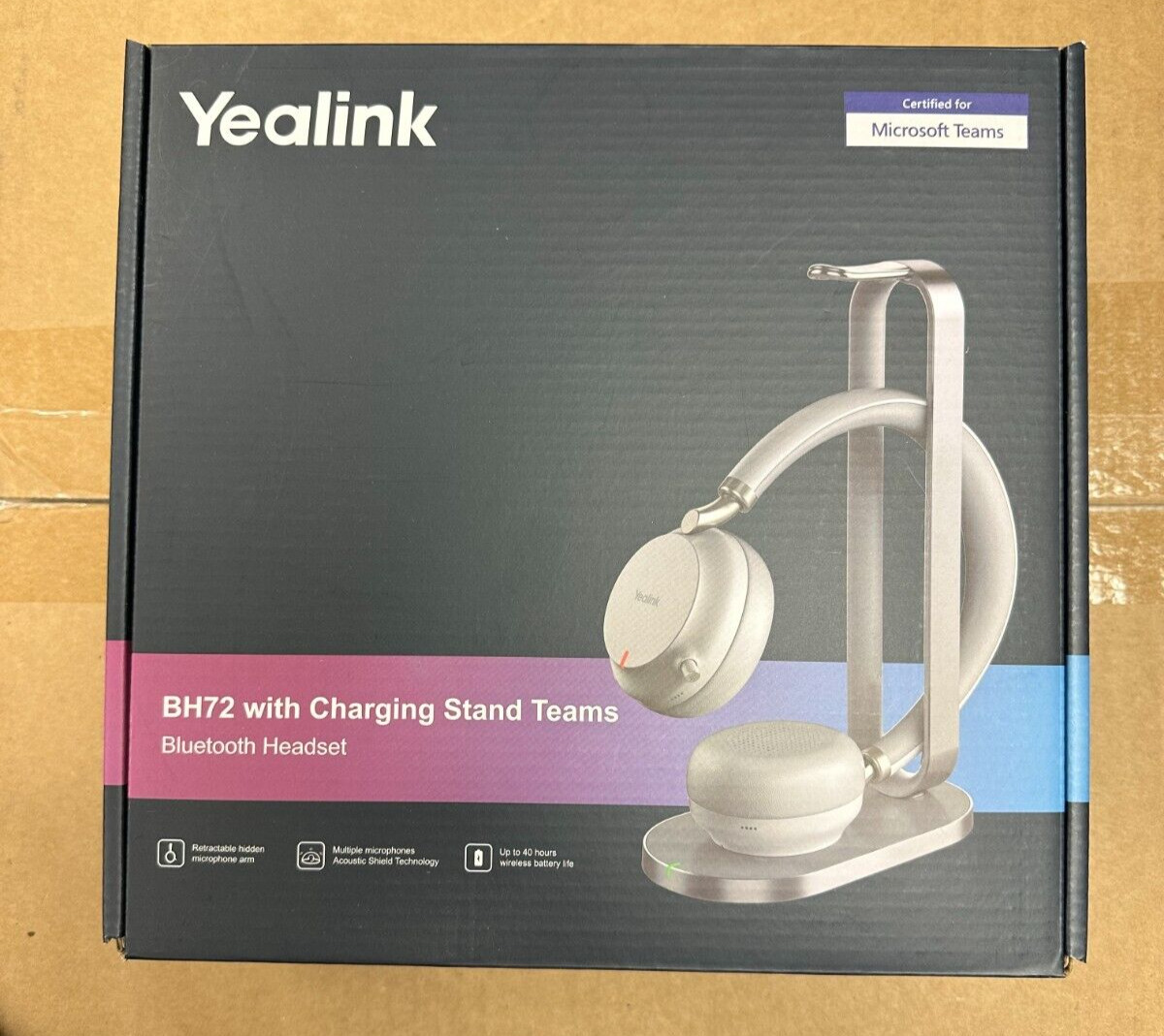 Yealink YEA-BH72-WCS-GY-TEAMS 1208609 BH72 w/Charging Stand GY USB-A