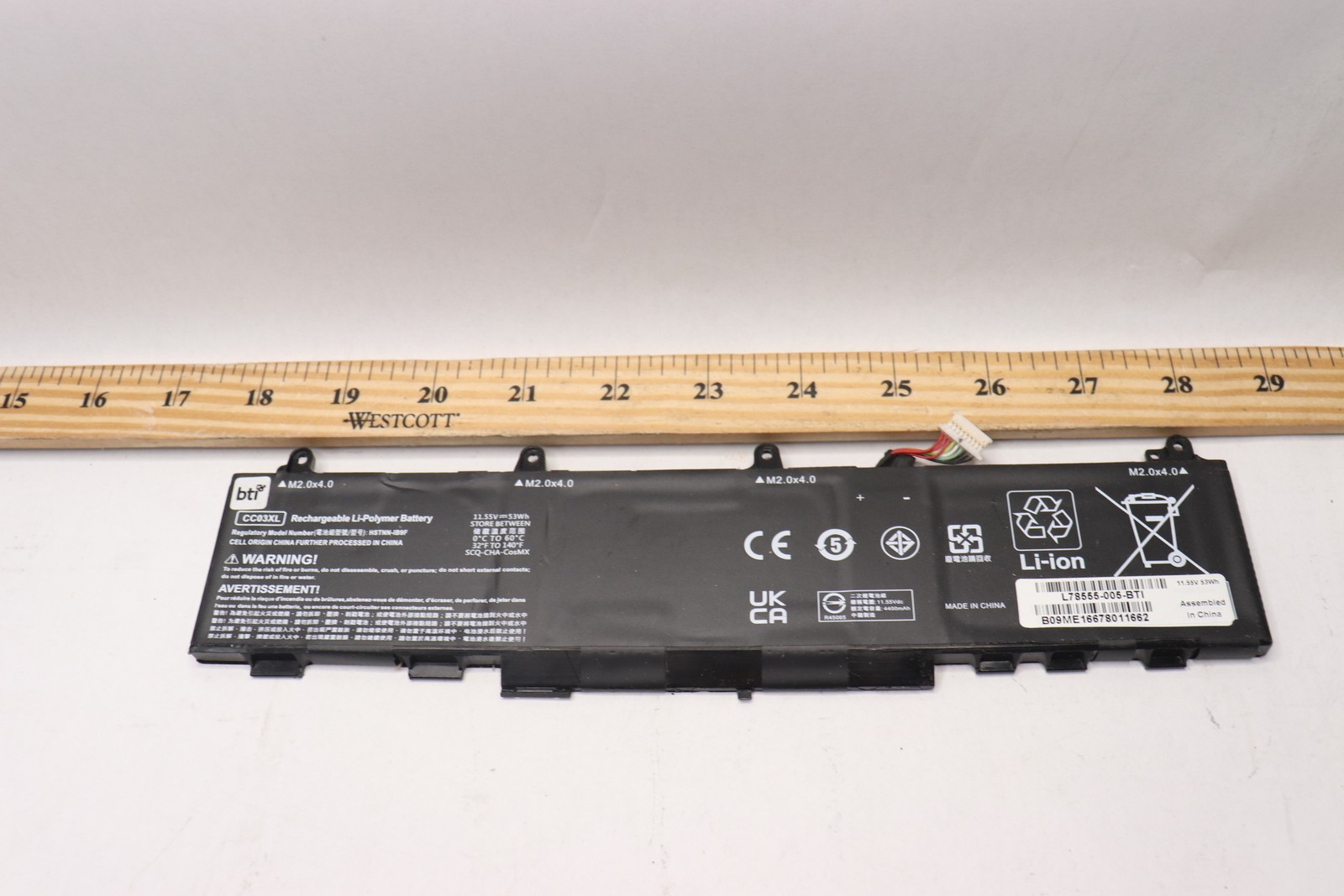 BTI Replacement Latitude Battery 3-Cell 11.55V L78555-005-BTI