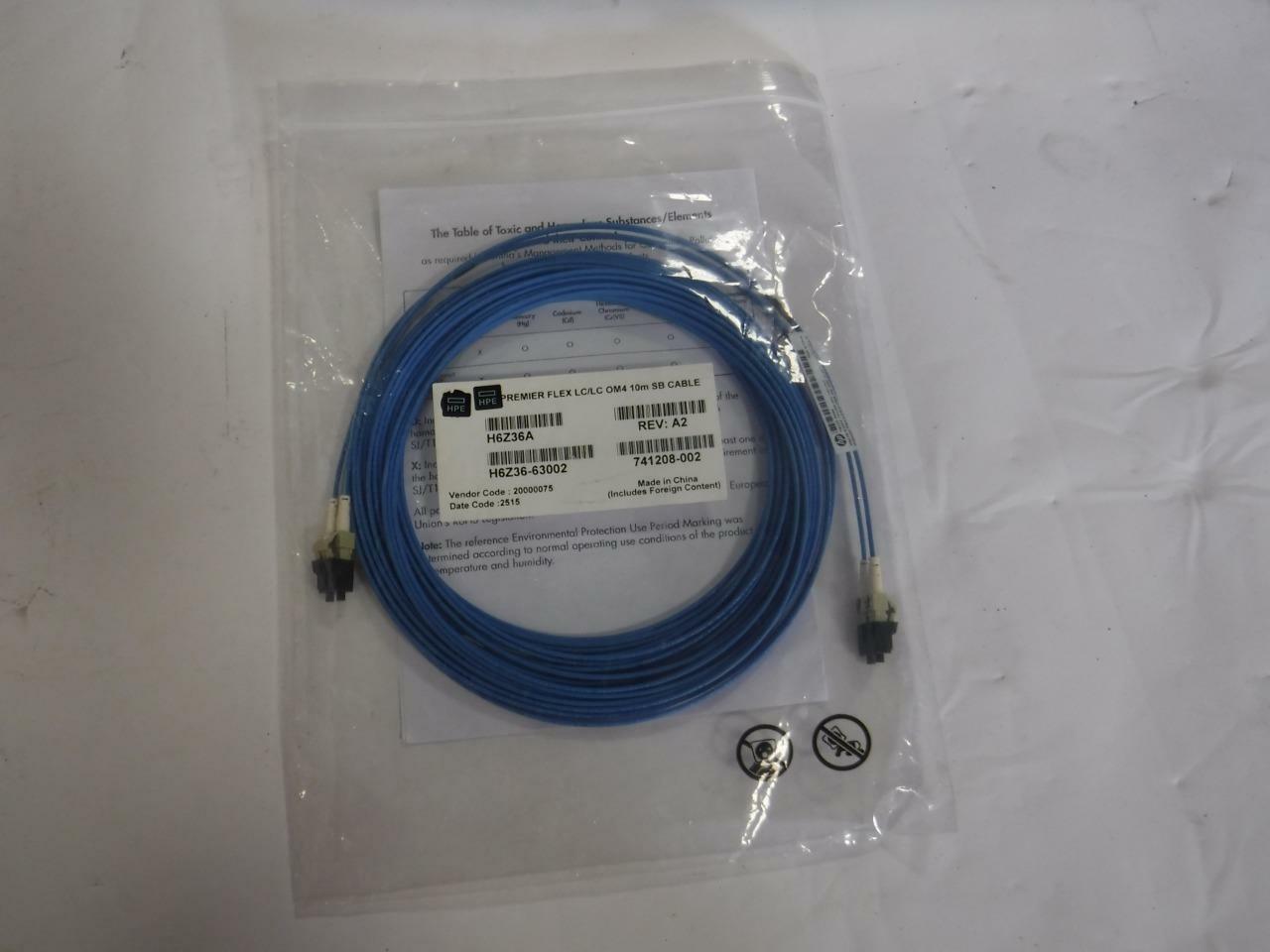 *NEW* HP H6Z36A-63002 Premier 10M LC/LC Flex Cable Fiber Optic Cable