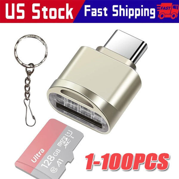 TypeC To Micro SD TF Card Reader OTG USB Adapter Converter For Samsung Phone LOT