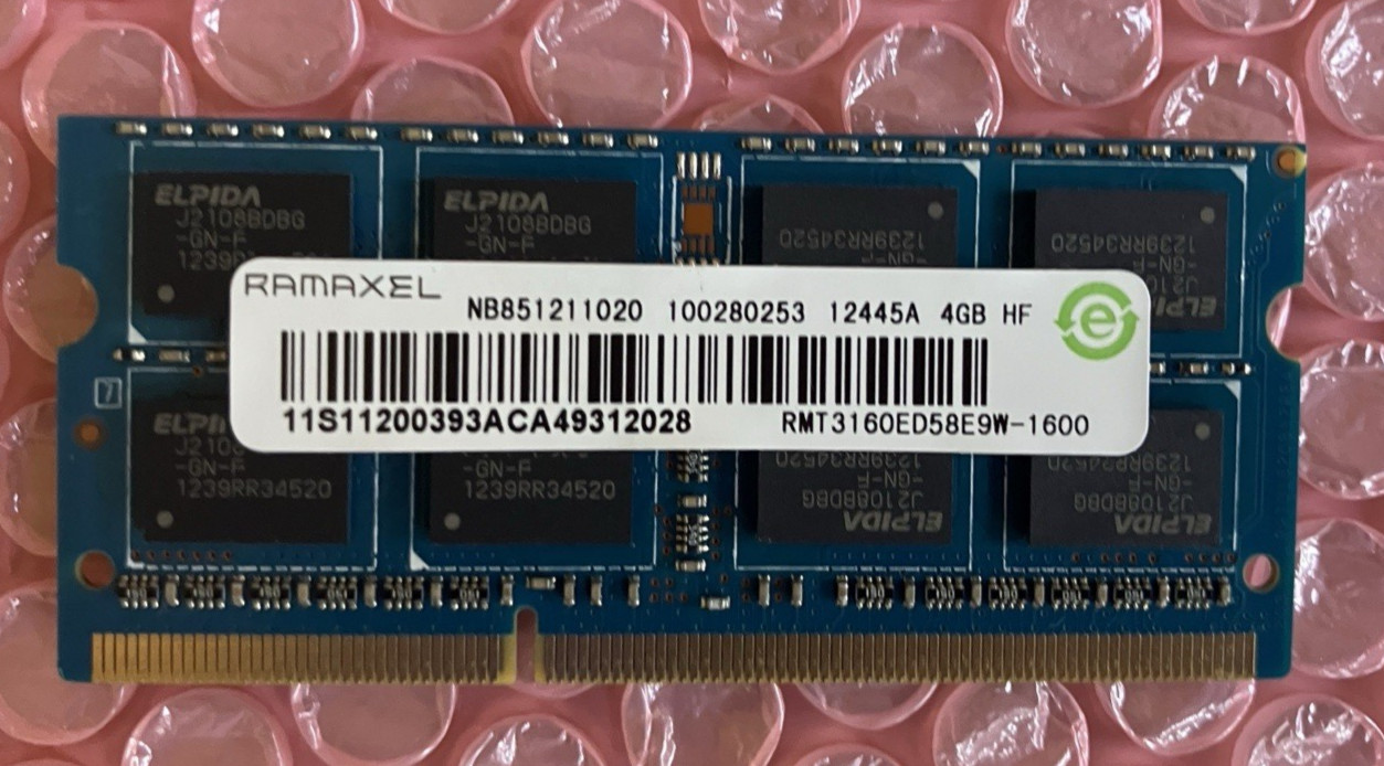 Ramaxel 4GB DDR3 1600MHz PC3-12800 Laptop RAM SODIMM RMT3160ED58E9W
