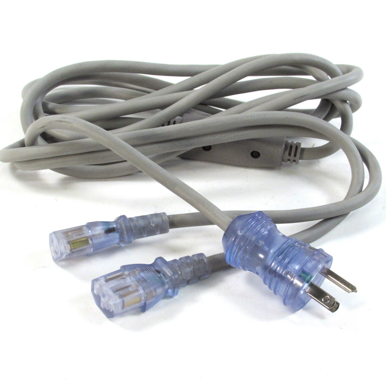 Well Shin Hospital Grade NEMA 5-15P to Dual IEC 320 C13 AC Power Cord 10 Feet 3M