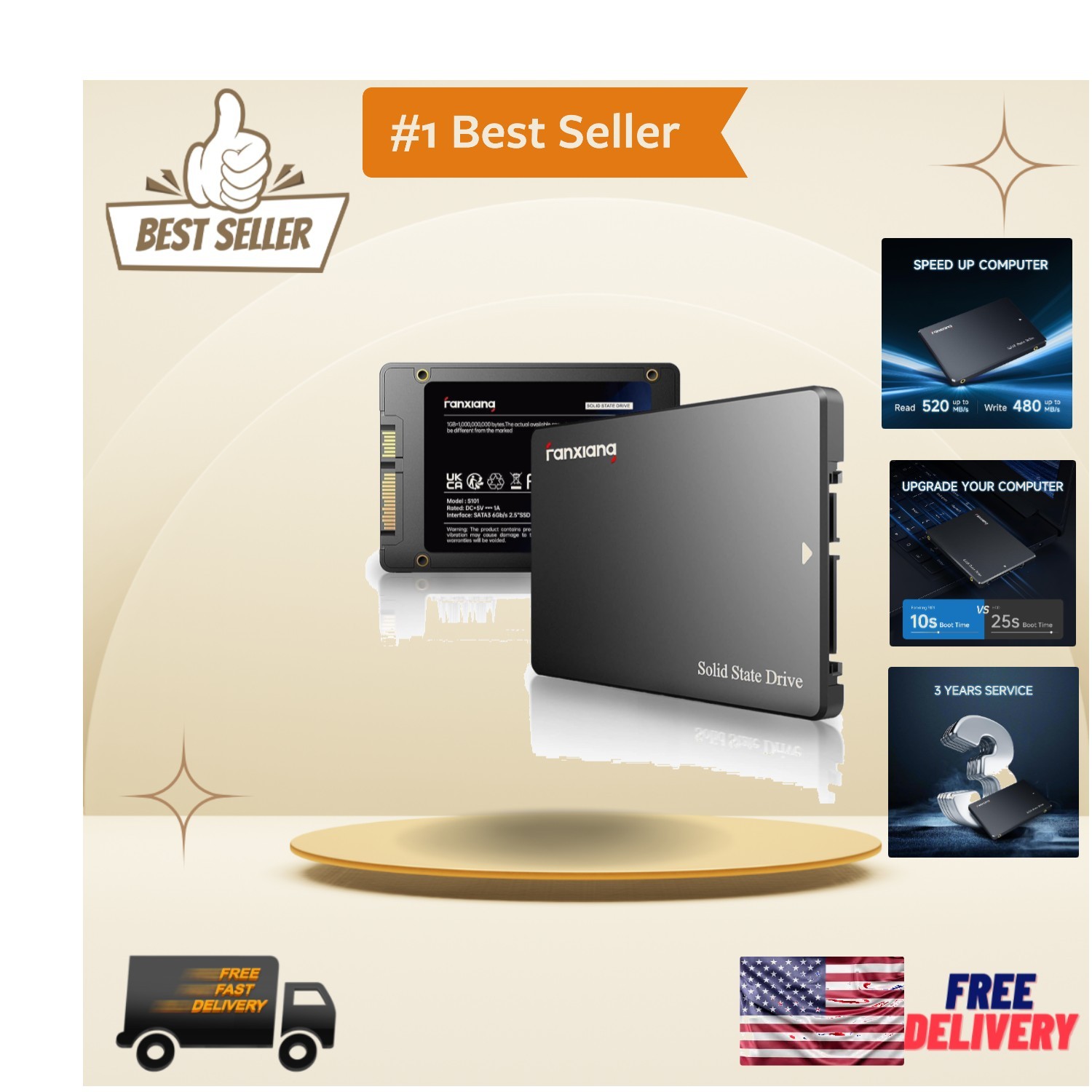 Upgrade Your PC or Laptop with S101 1TB SATA SSD - 3D NAND & Hardware Encryption